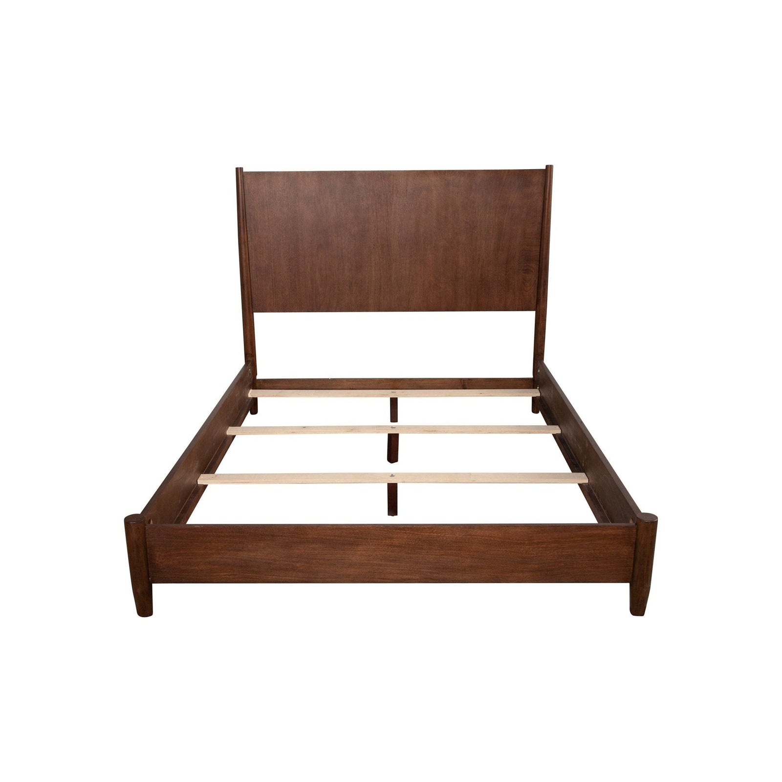 Cama con paneles Flynn, nogal