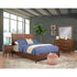 Cama con paneles Flynn, nogal