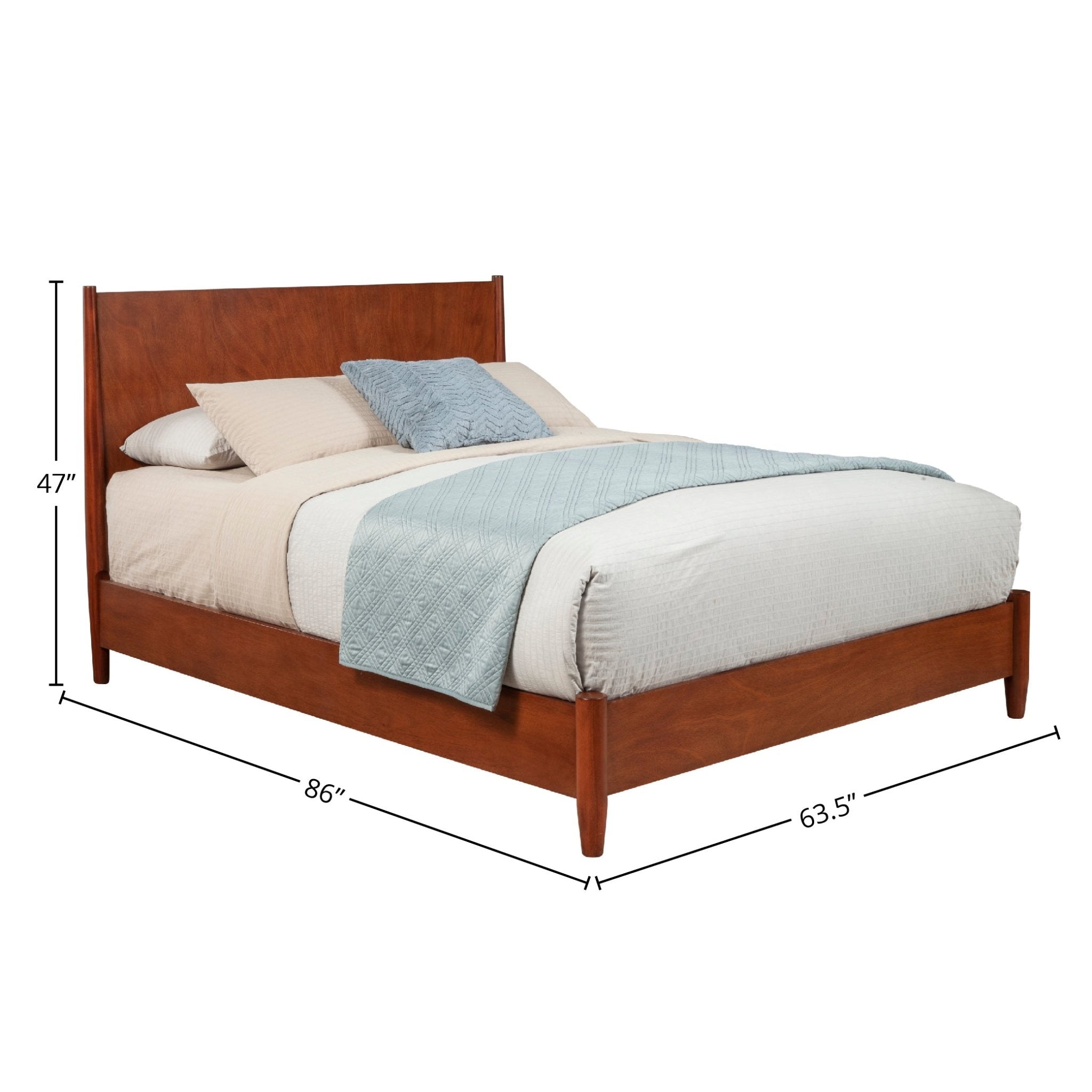 Cama de plataforma Flynn, color castaño