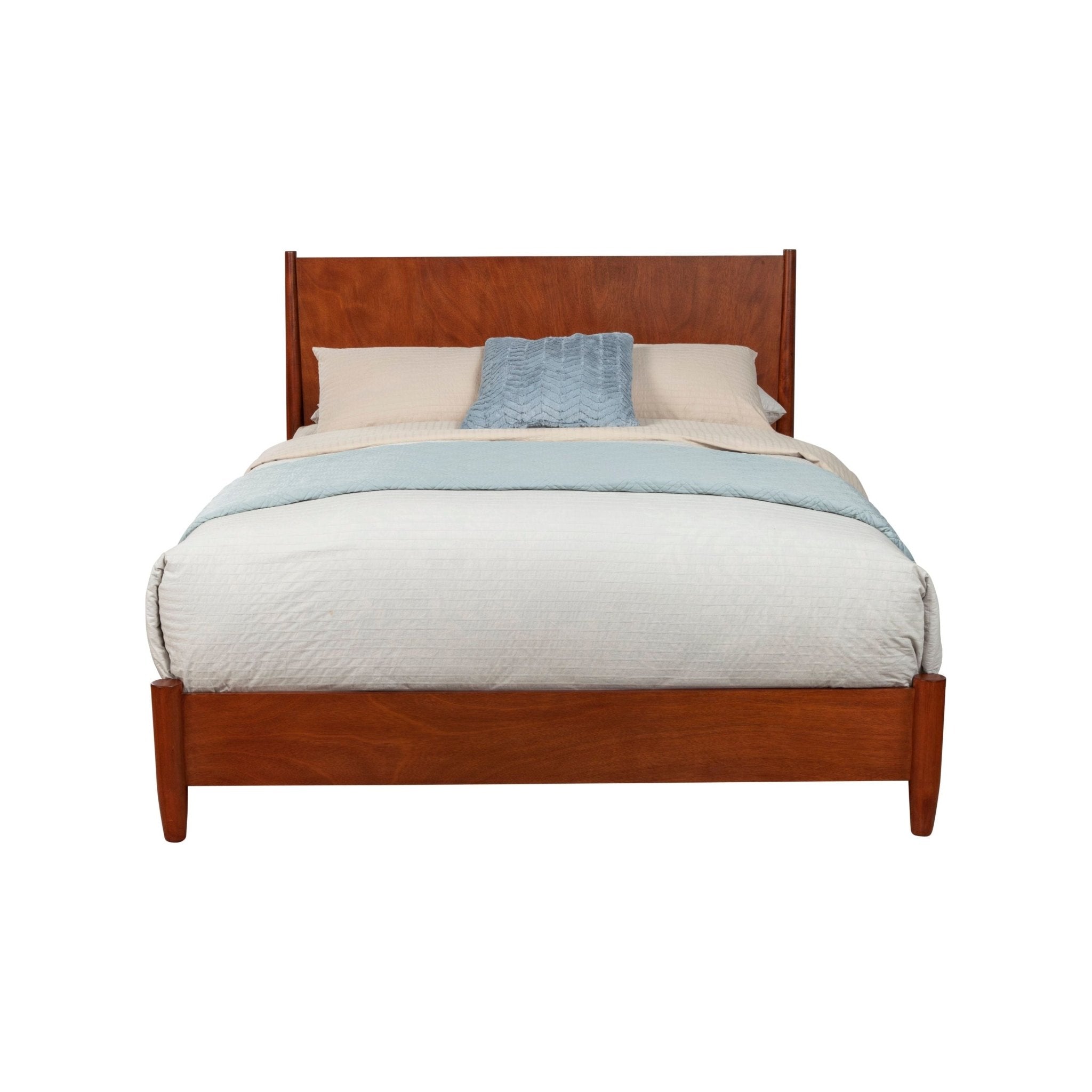 Cama de plataforma Flynn, color castaño