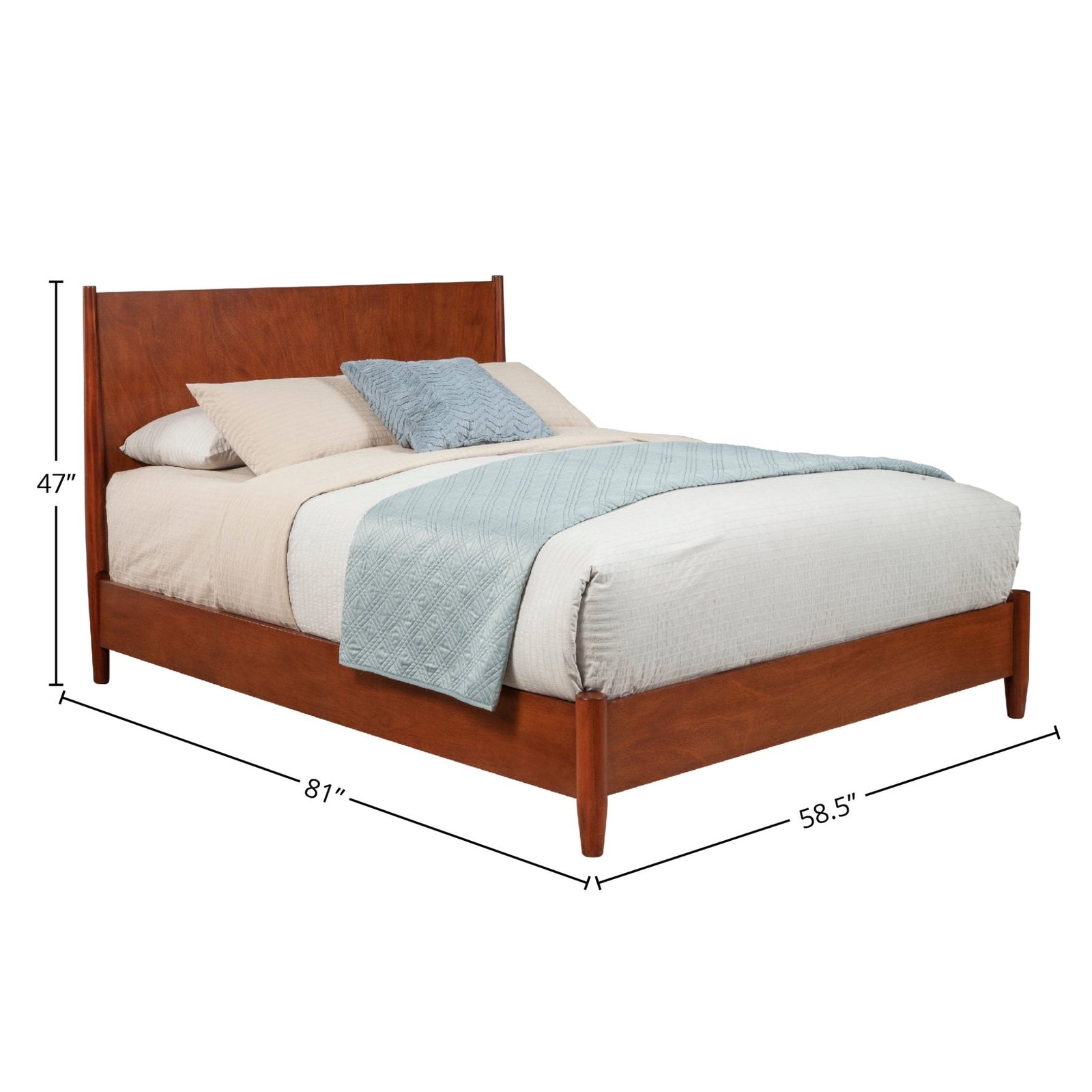 Cama de plataforma Flynn, color castaño