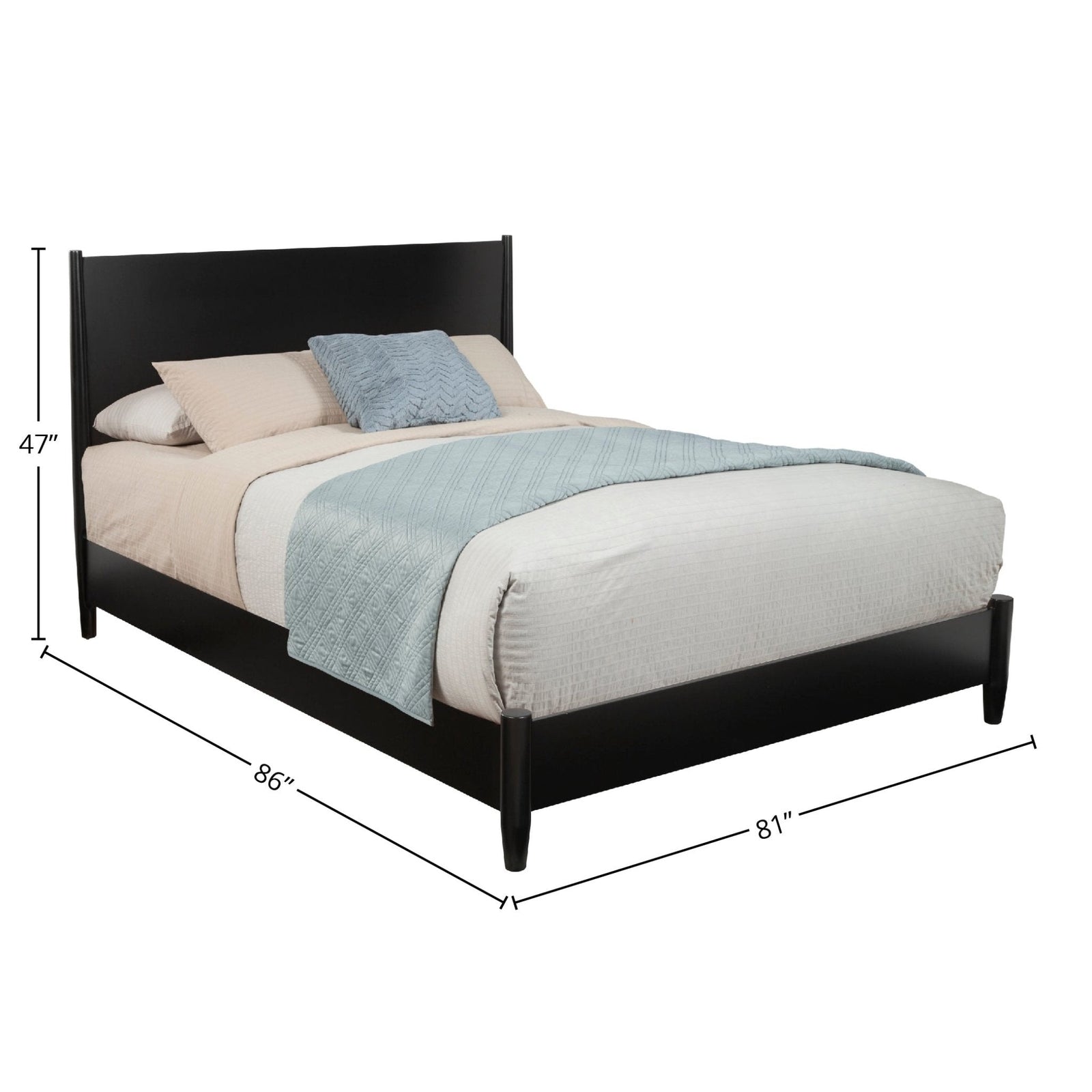 Cama con plataforma Flynn, color negro