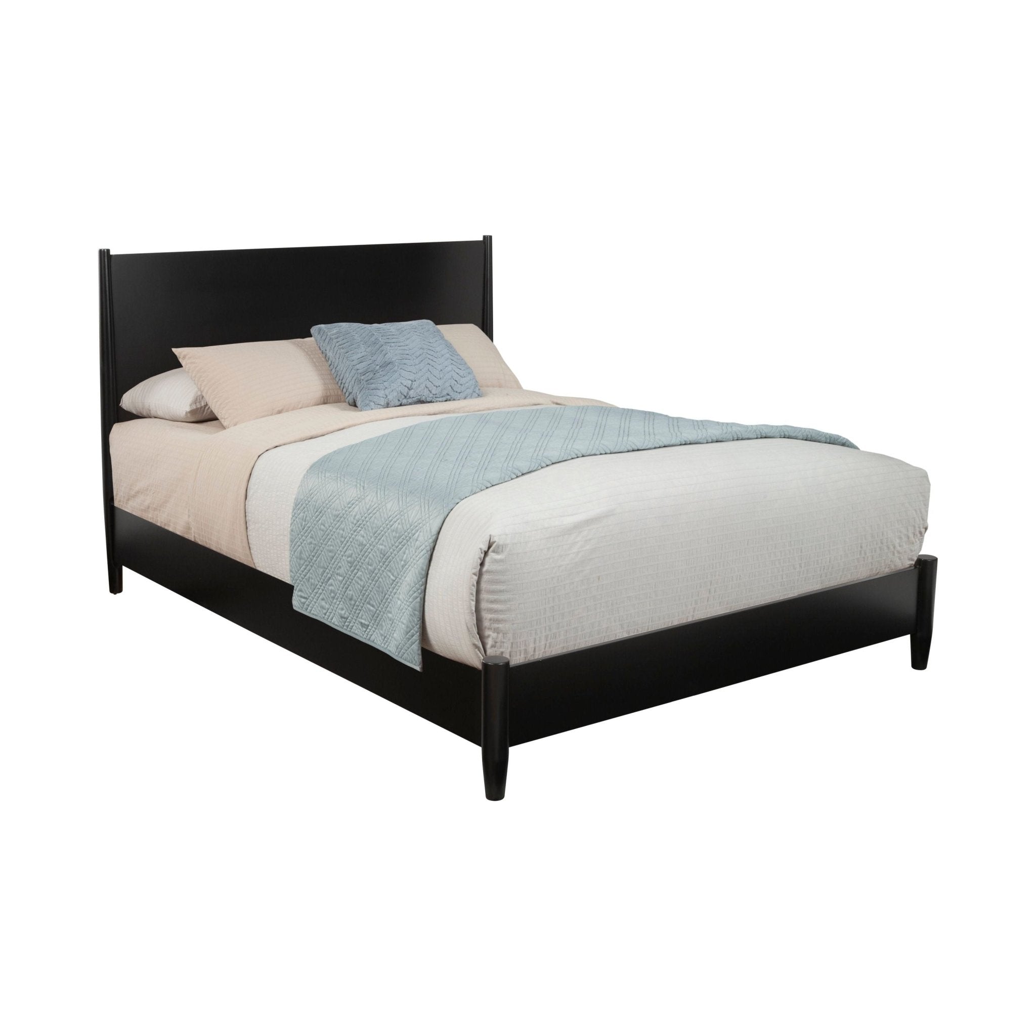 Cama con plataforma Flynn, color negro