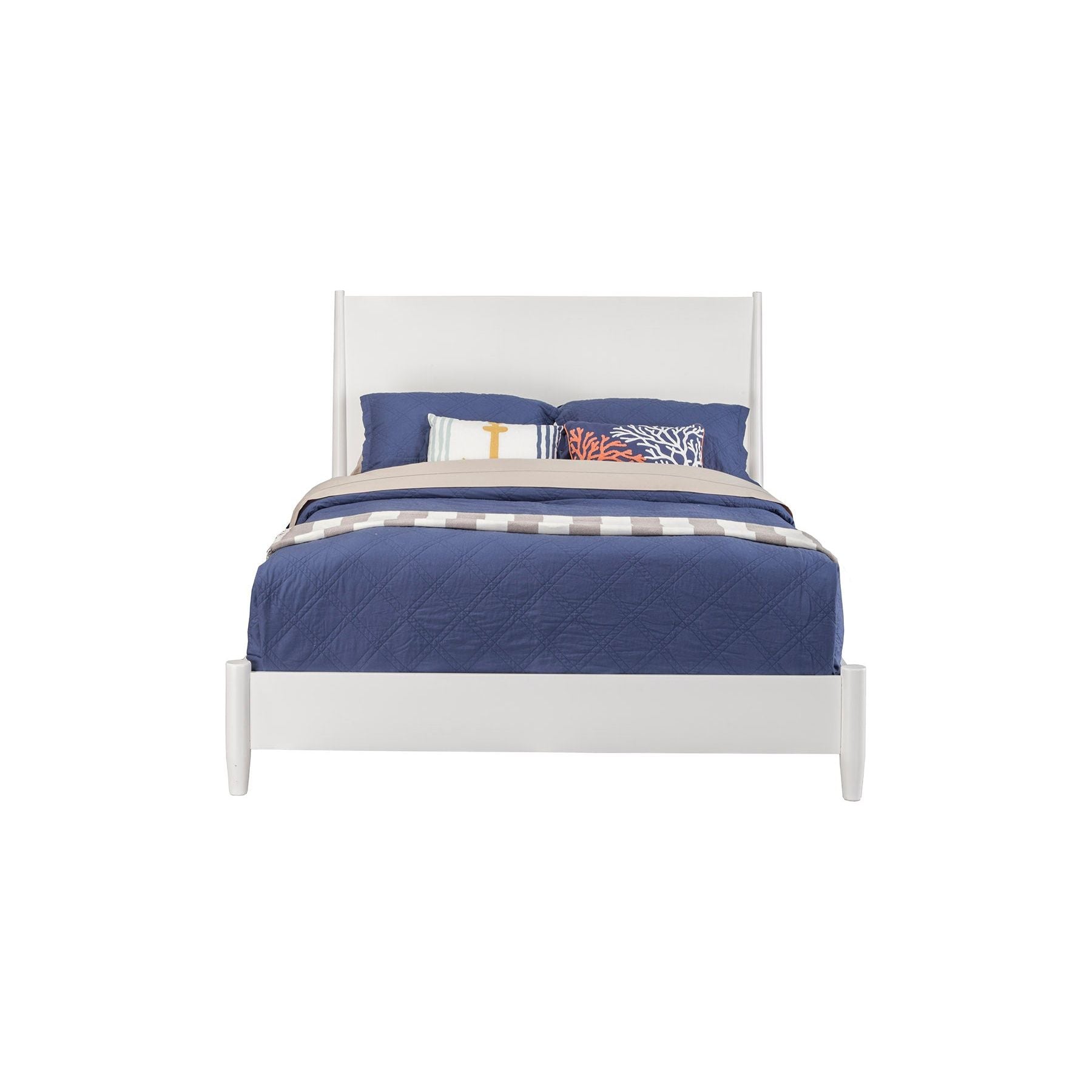 Cama con plataforma Flynn, color blanco