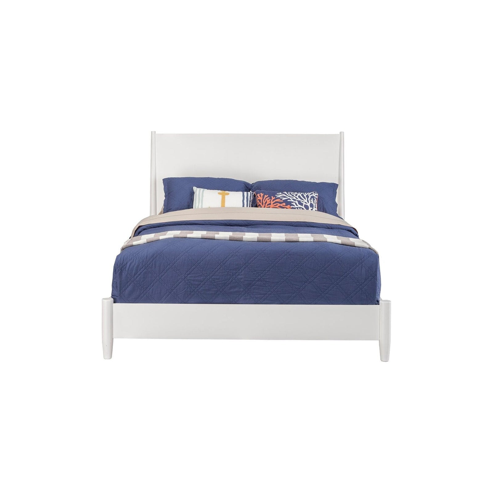 Cama con plataforma Flynn, color blanco
