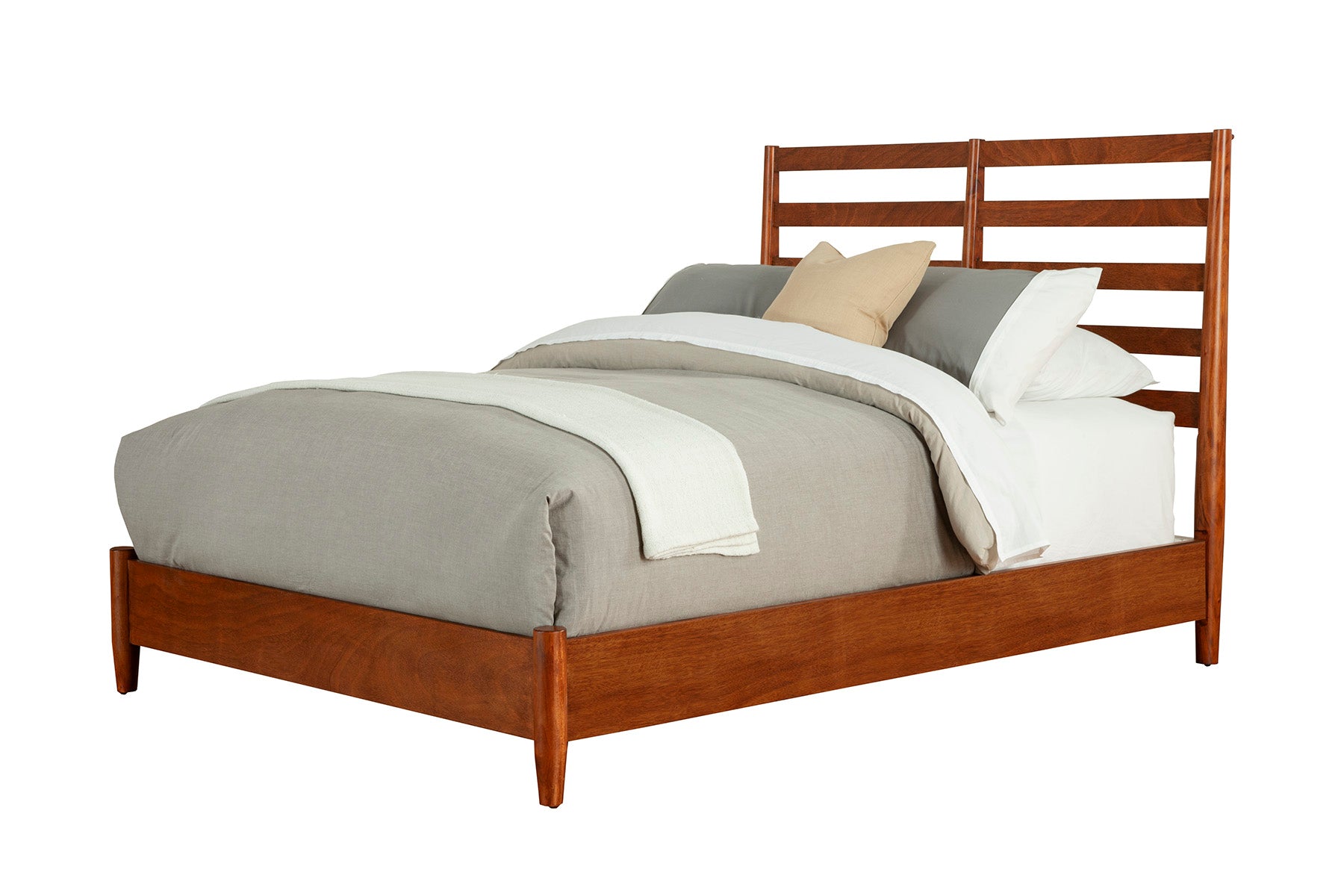 Cama retro Flynn, color castaño