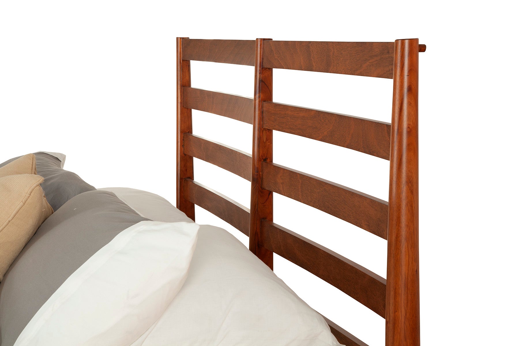 Cama retro Flynn, color castaño