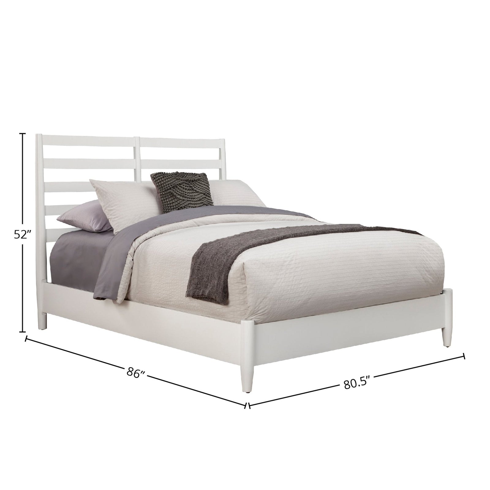 Cama retro Flynn, color blanco