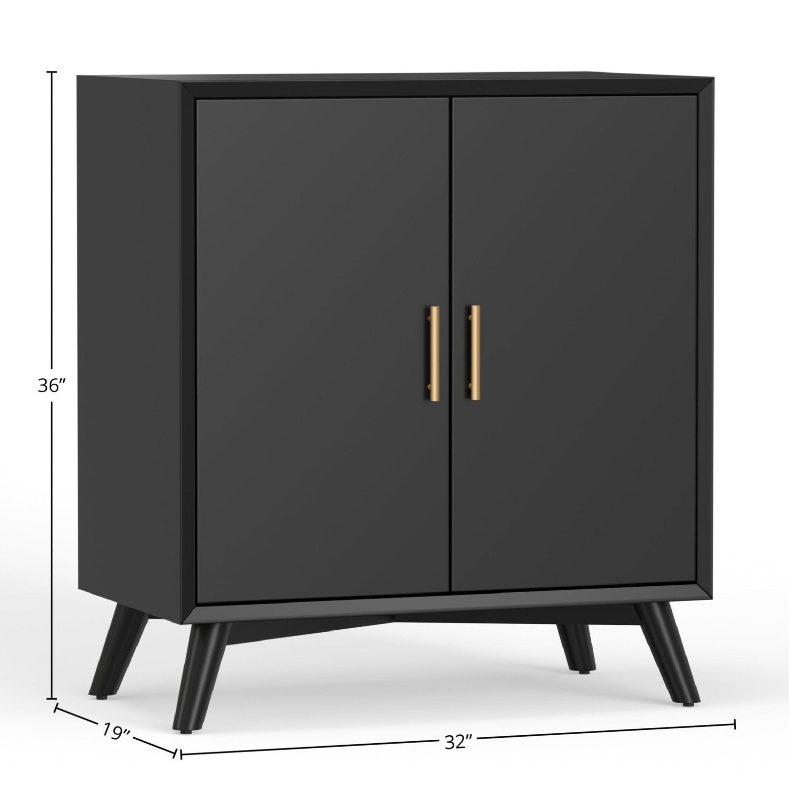 Mueble bar pequeño Flynn, color negro