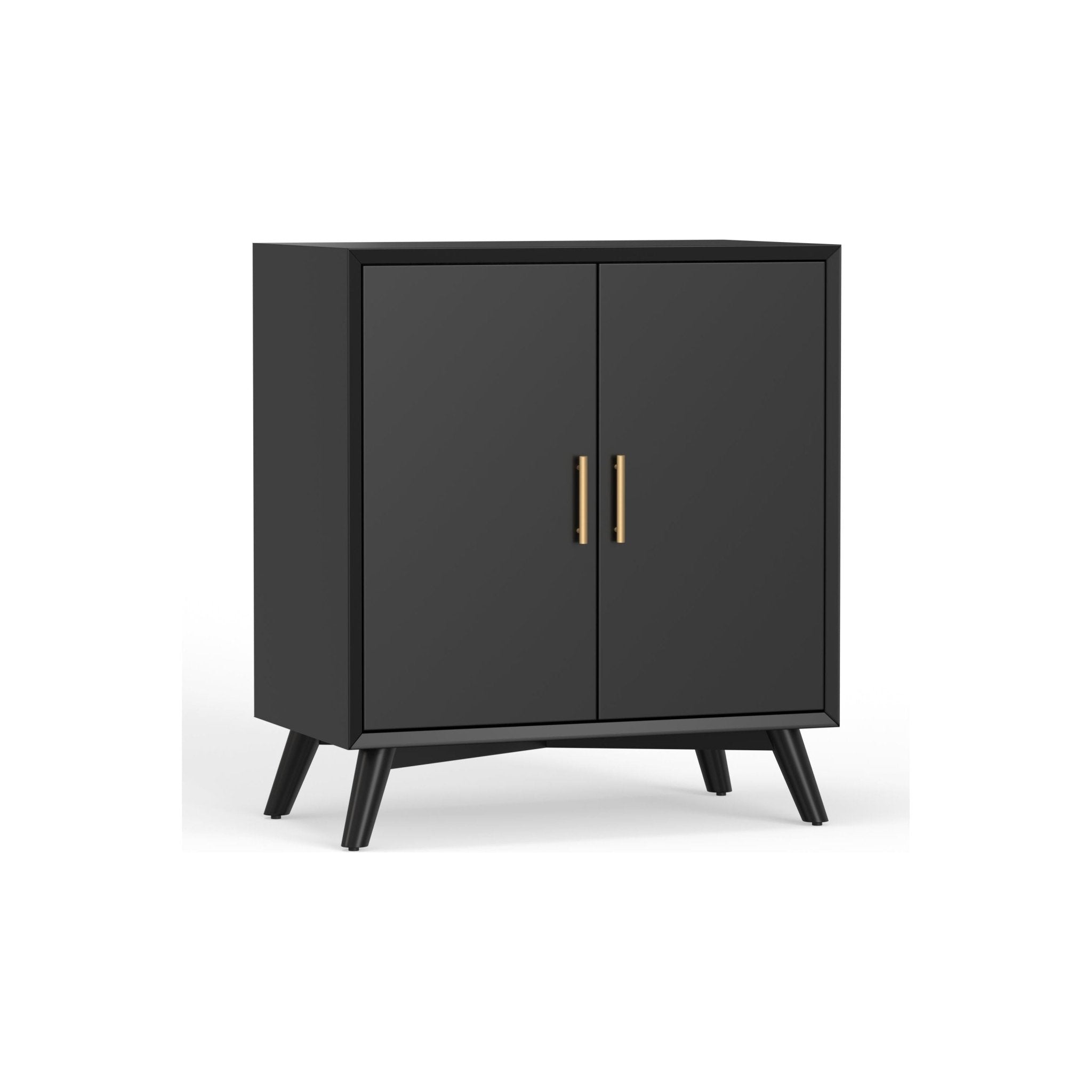 Mueble bar pequeño Flynn, color negro