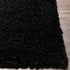 Alfombra peluda negra sólida Siari