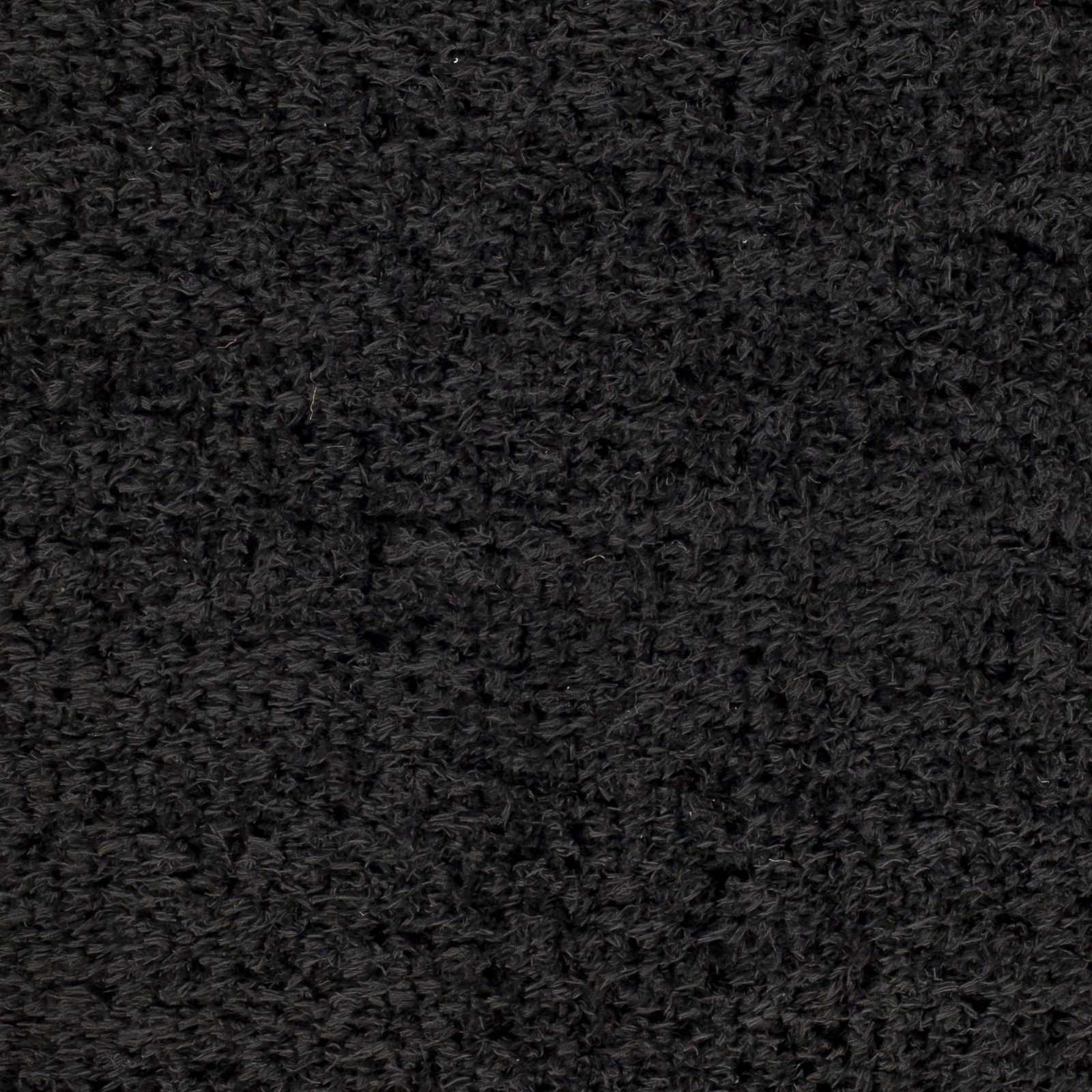 Alfombra peluda negra sólida Siari