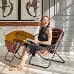 Silla plegable Kilim turca con estructura de metal