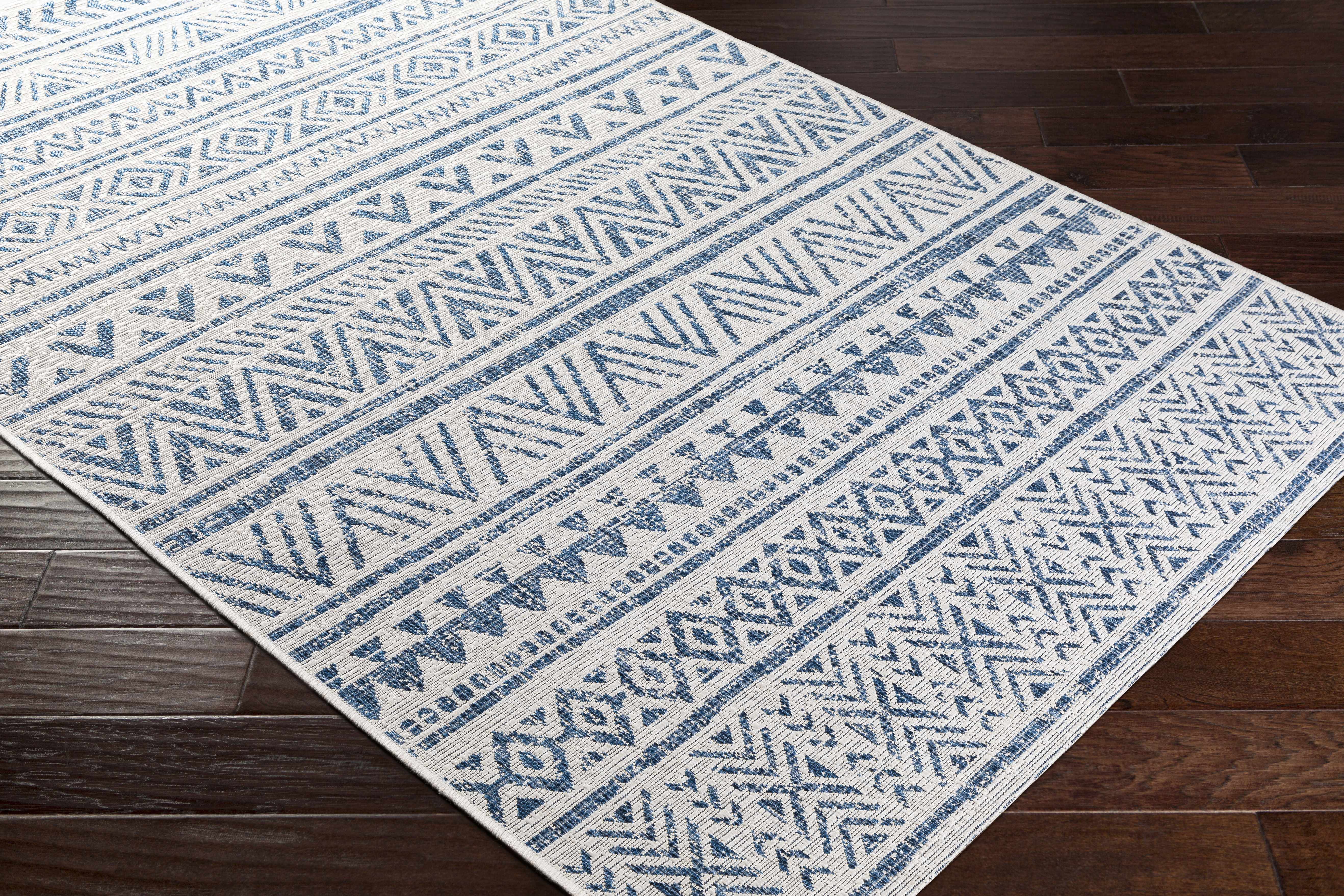 Alfombra de alto rendimiento con estampado integral Novato Navy