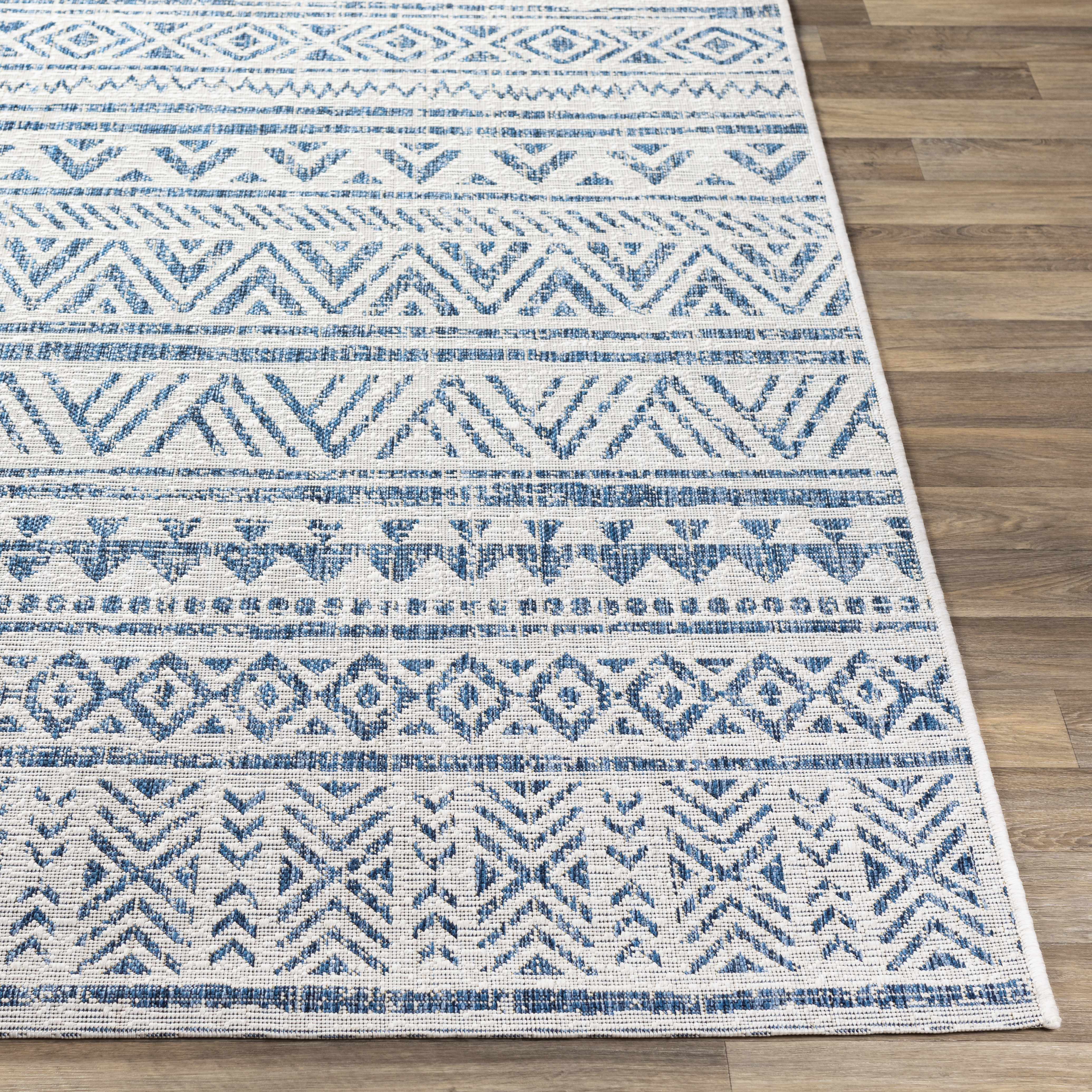Alfombra de alto rendimiento con estampado integral Novato Navy