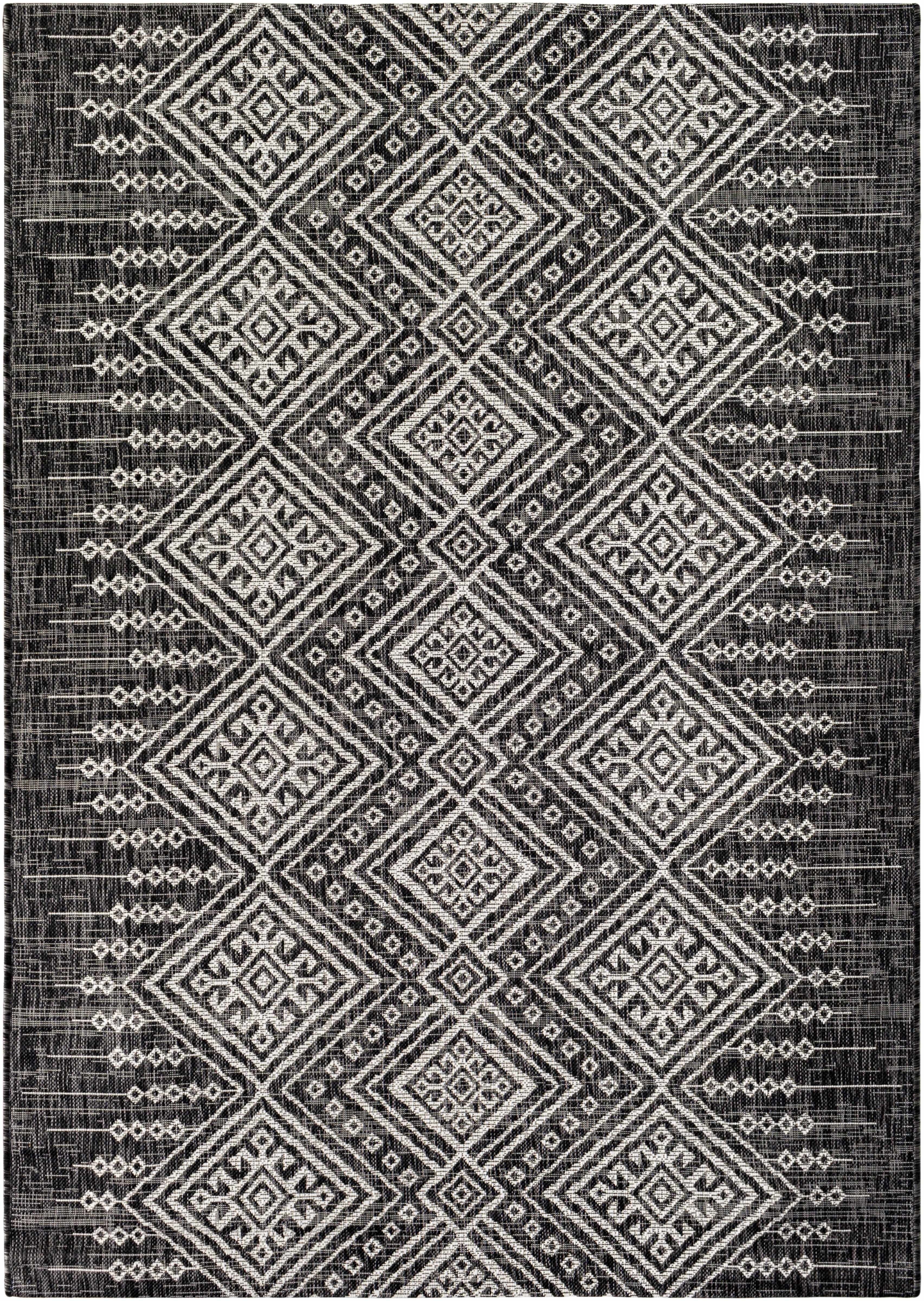 Alfombra de alto rendimiento en blanco y negro de Frankville