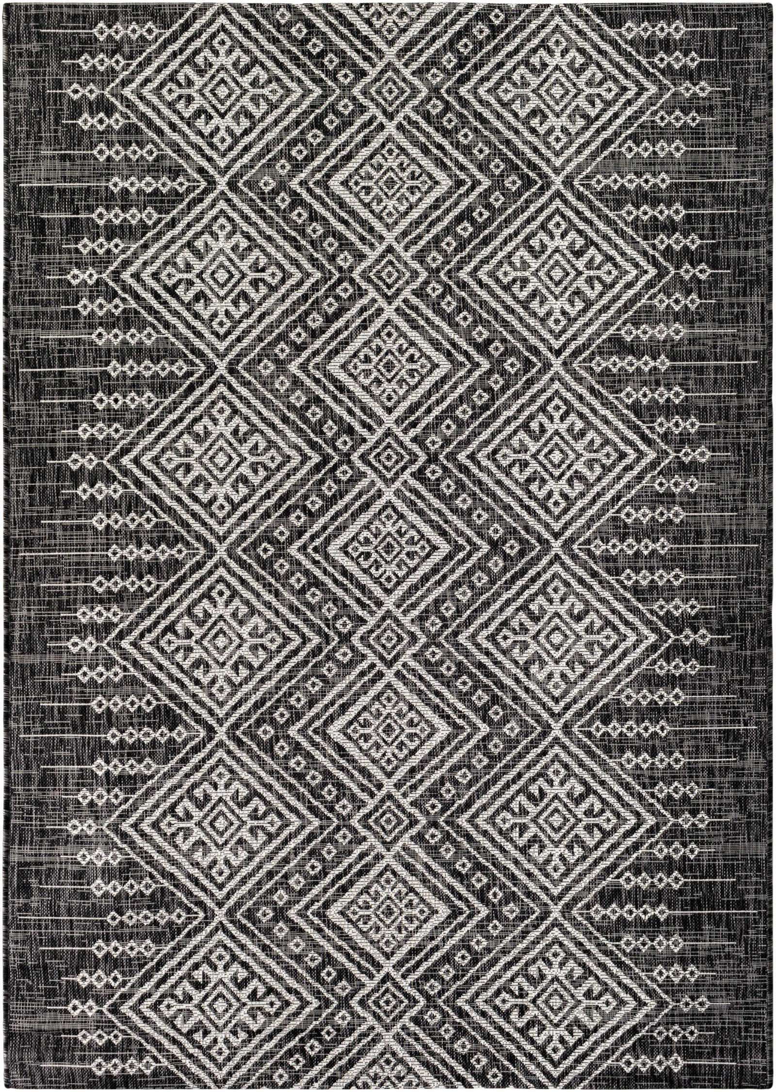Alfombra de alto rendimiento en blanco y negro de Frankville