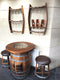 Juego de bar de vino artesanal n.° 2: Bar de whisky y vino con mesa de bar y taburetes para decorar tu bar.