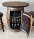 Juego de mesa de bar de roble, altura de mostrador, tablero de madera y vidrio, almacenamiento en gabinete, taburetes de bar, bar en casa, cueva de hombre - Hecho a mano en una empresa familiar
