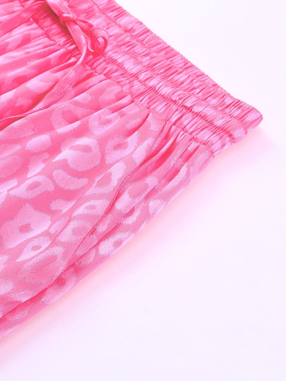 Pink Satin Pajamas with Pockets