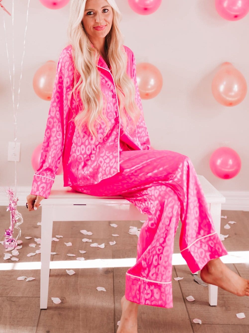 Hot Pink Cheetah Print Loungewear