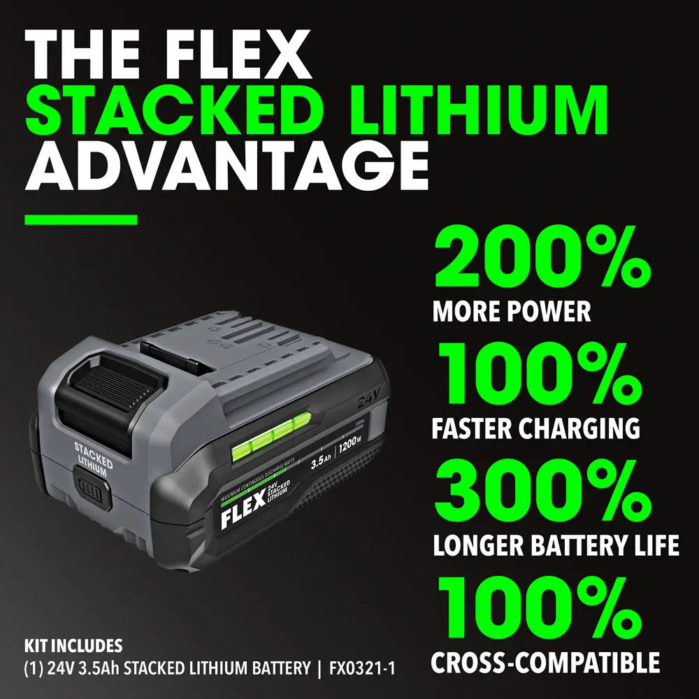 Kit de inicio de batería de litio apilada FLEX FX0411-1F de 3,5 Ah