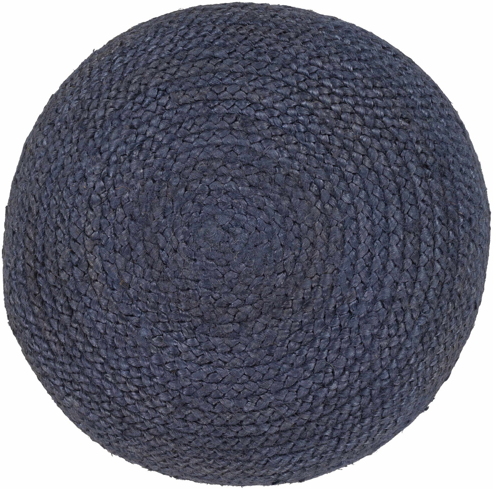 Puf de punto de yute azul marino Gail