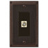 Placa de pared con conector para cable, fundición de bronce envejecido de estilo georgiano