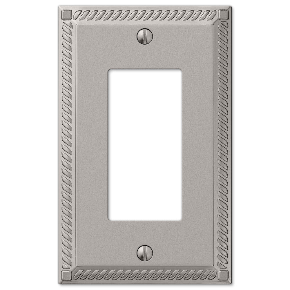 Placa de pared de níquel satinado fundido de estilo georgiano - 1 balancín