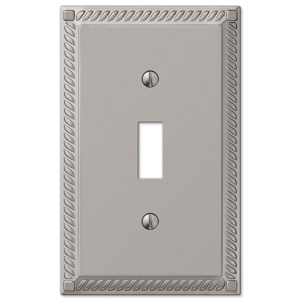 Georgian Satin Nickel Cast - 1 Toggle Wallplate