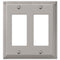 Placa de pared de níquel satinado fundido de estilo georgiano con 2 balancines