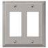 Placa de pared de níquel satinado fundido de estilo georgiano con 2 balancines