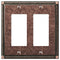 Placa de pared de bronce envejecido de estilo georgiano con dos balancines