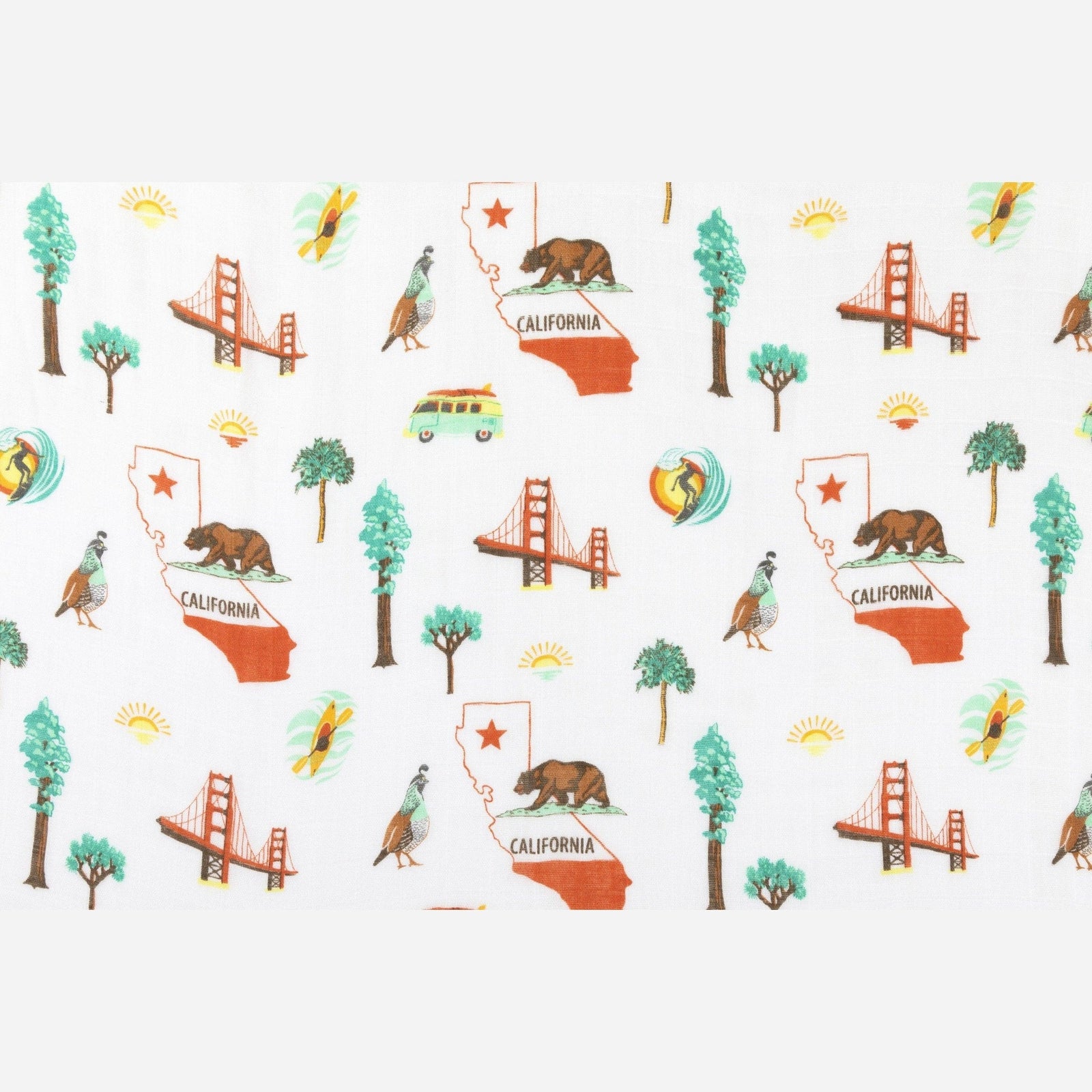 Conjunto de regalo: manta de muselina para envolver al bebé y paño eructador/babero combinados de California Baby