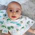 Conjunto de regalo: manta de muselina para envolver al bebé y paño eructador/babero combinados de Florida Baby