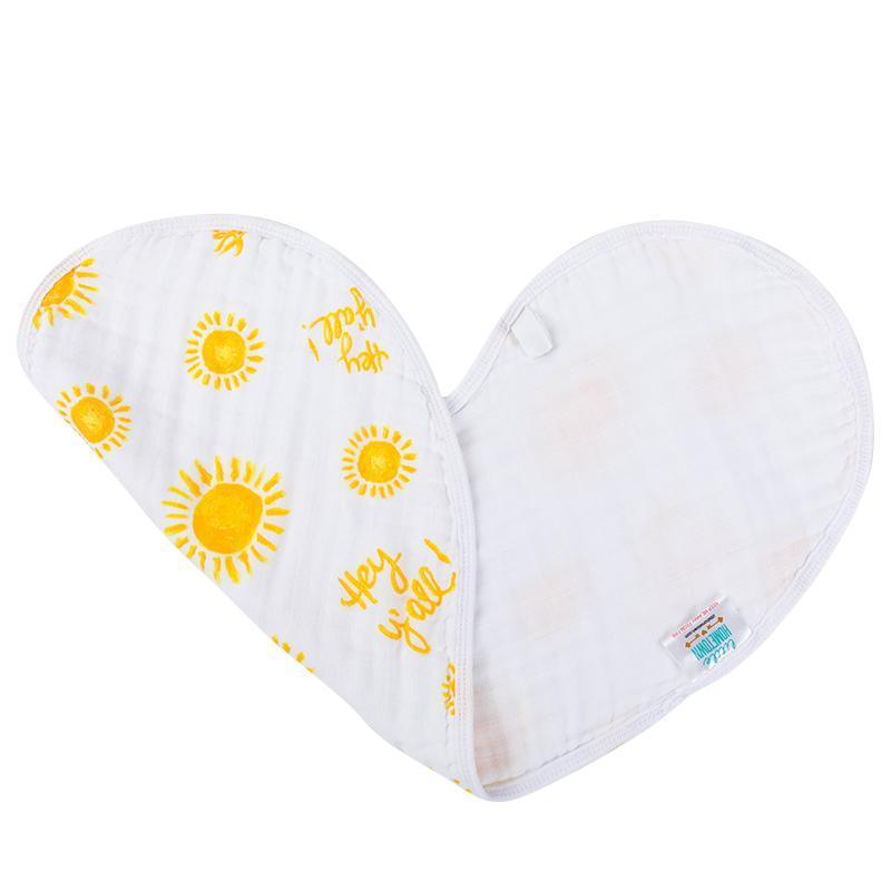 Conjunto de regalo: manta de muselina para envolver al bebé Hey Y'all y paño eructador/babero combinado