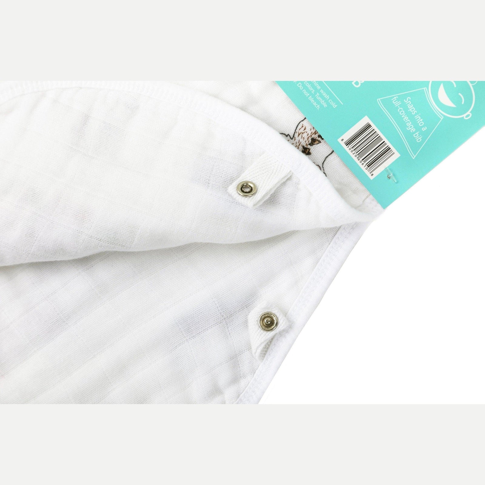 Conjunto de regalo: manta de muselina para bebé con diseño floral de Massachusetts y babero/paño para eructar