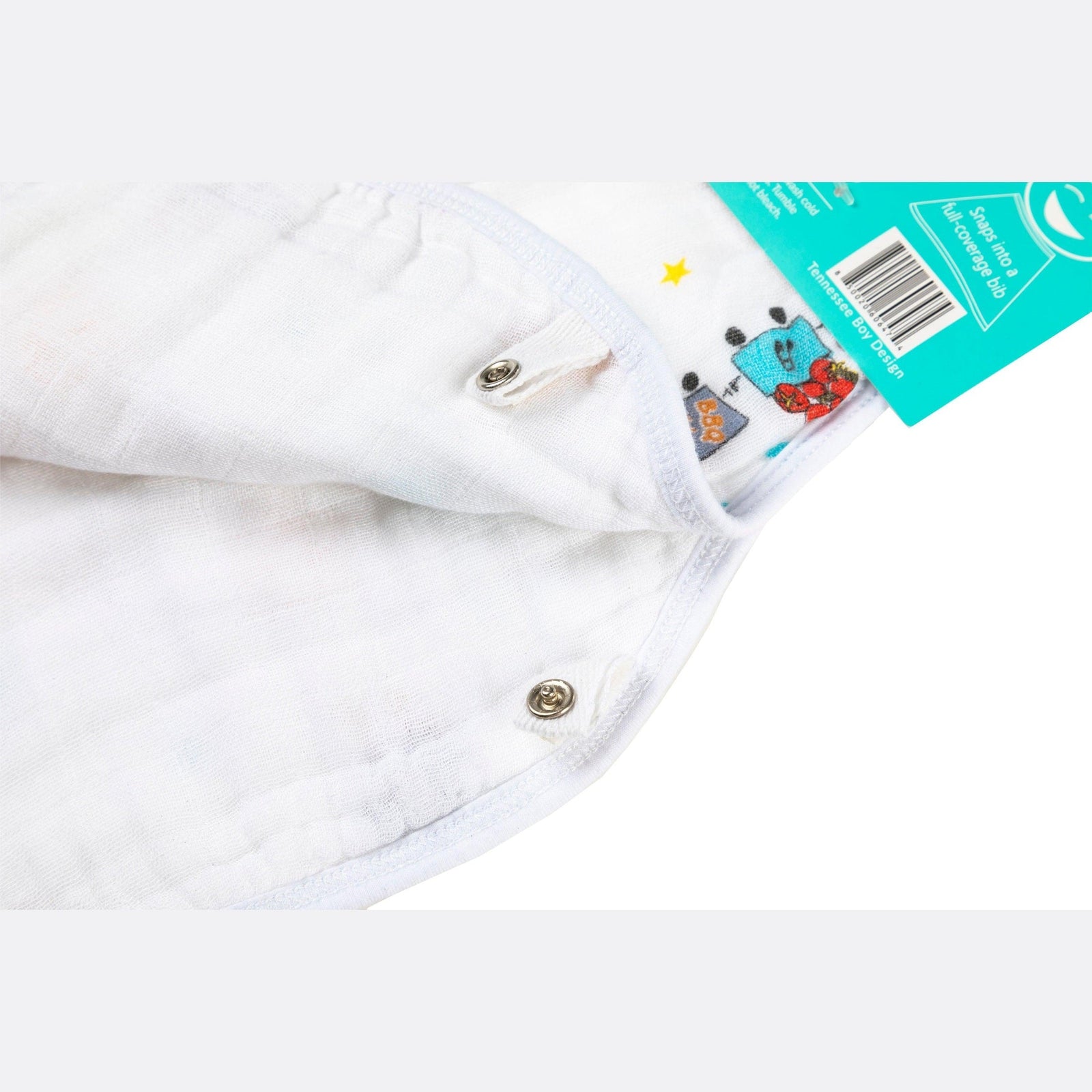 Conjunto de regalo: manta de muselina para envolver al bebé y paño eructador/babero combinados de Tennessee Baby