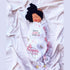 Conjunto de regalo: manta de muselina para envolver al bebé y paño eructador/babero combinados para niña de Texas Baby 