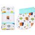 Conjunto de regalo: manta de muselina para envolver al bebé y paño para eructar/babero combinados de Arizona Baby