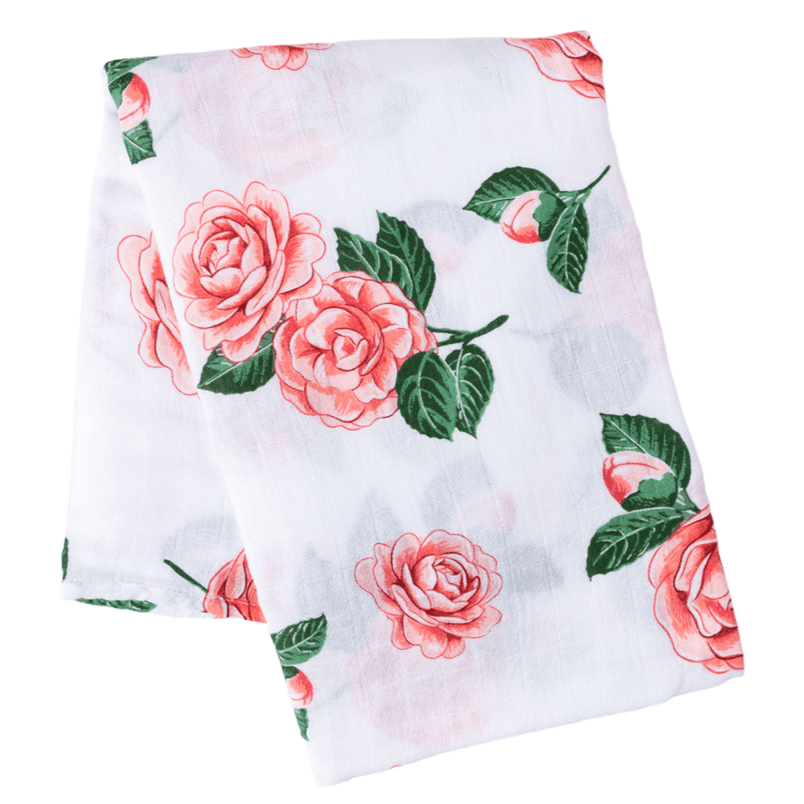 Conjunto de regalo: manta de muselina para bebé y babero/paño para eructar Camelia
