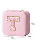 Glitter Pink Chenille Letter Mini Jewelry Organizer