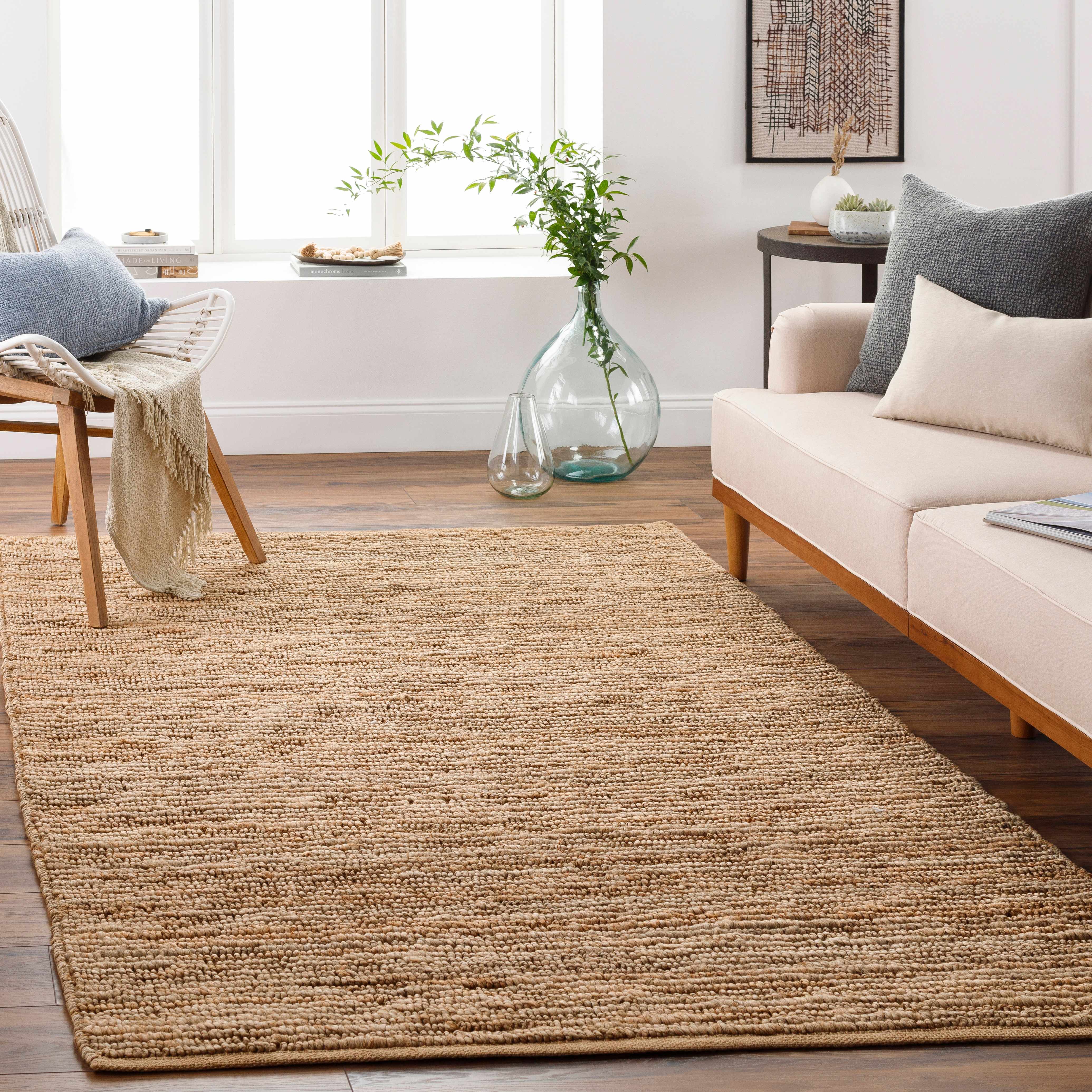 Alfombra de yute trenzado natural de Glover