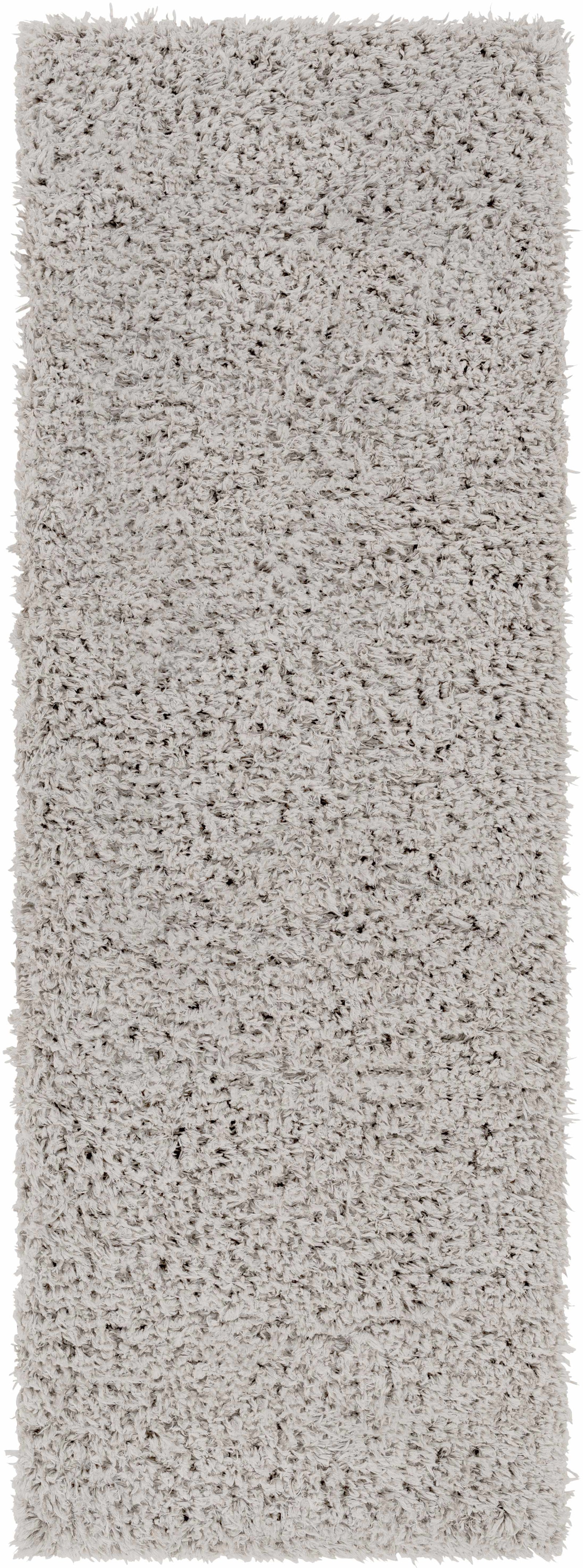 Alfombra peluda de color gris medio de Siari