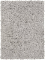 Alfombra peluda de color gris medio de Siari