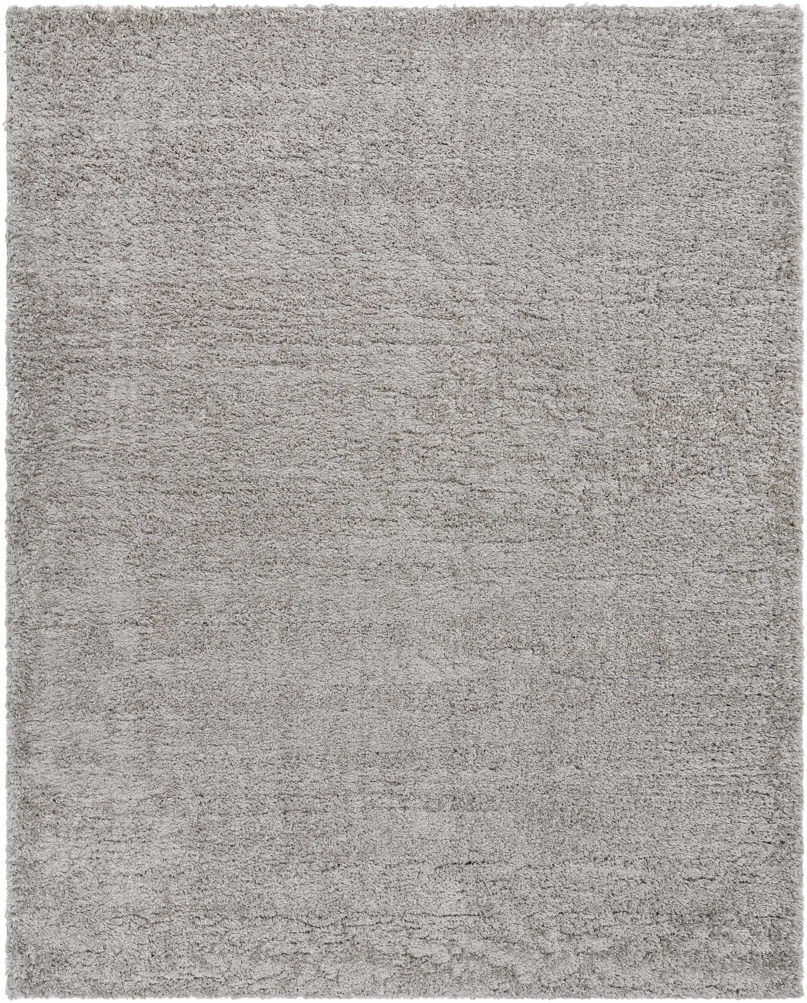 Alfombra peluda de color gris medio de Siari