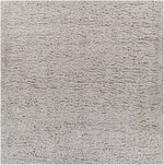 Alfombra peluda de color gris medio de Siari