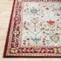 Alfombra de damasco blanco y rojo Neola