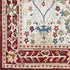 Alfombra de damasco blanco y rojo Neola
