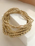 Golden Elegance 7-Piece Minimalist Beaded Bracelet Collection